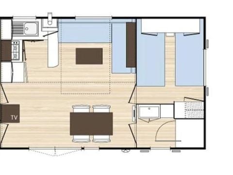 MOBILHOME 6 personnes - O Hara + clim - O'Tiny