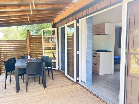 MOBILE HOME 6 people - Mobile home Quinson - 33m² - 3 bedrooms + TV + A/C