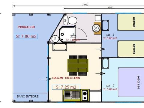 CANVAS AND WOOD TENT 5 people - Freeflower Standard 30m² (30m²)