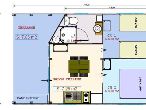 TENTE TOILE ET BOIS 5 personnes - Freeflower Standard 30m²