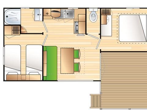 MOBILE HOME 4 people - Standard 29 m² - without air conditioning