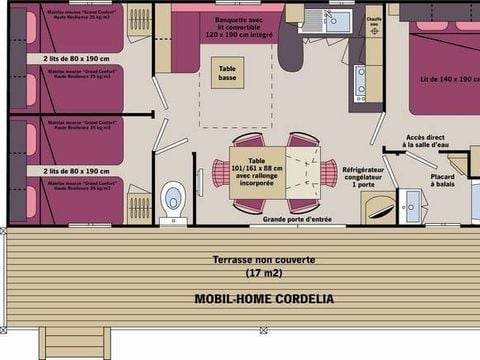 MOBILE HOME 8 people - Cordelia 3 bedrooms