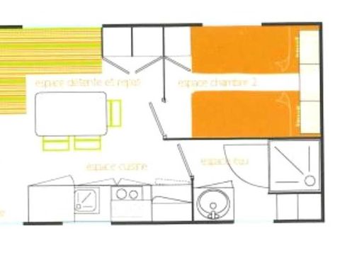 MOBILE HOME 4 people - Air-conditioned comfort - 2 bedrooms