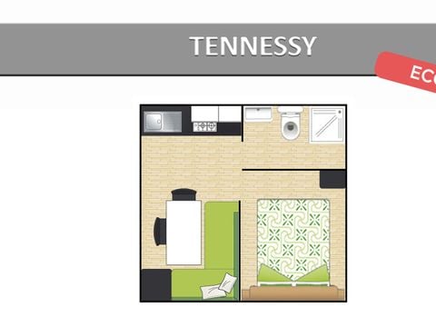 MOBILHOME 2 personnes - TENNESSY ECO.