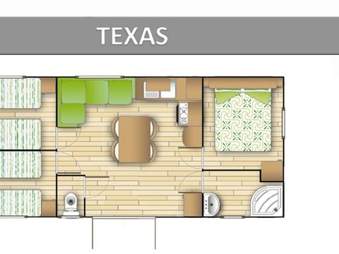 MOBILHOME 8 personnes - TEXAS ECO.