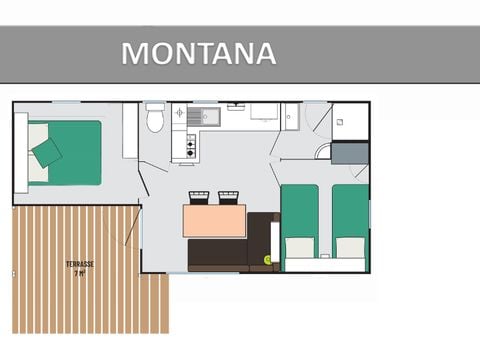 MOBILHOME 6 personnes - MONTANA CONFORT.