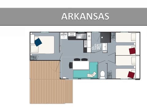 MOBILHOME 8 personnes - ARKANSAS CONFORT.