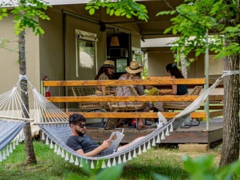 TENTE TOILE ET BOIS 5 personnes - Lodge Family