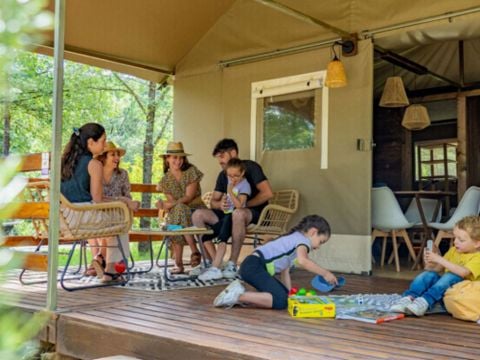 TENTE TOILE ET BOIS 5 personnes - Lodge Family