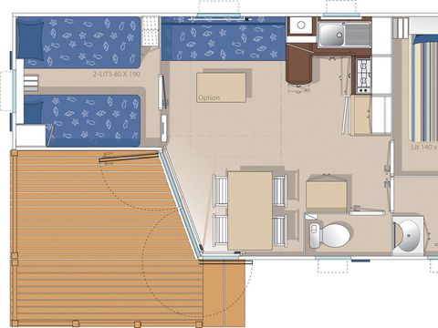 MOBILHOME 4 personnes - Mobil home Confort Compact - 2 chambres