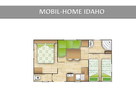 MOBILHOME 4 personnes - IDAHO ECO - 2 chambres - CLIM