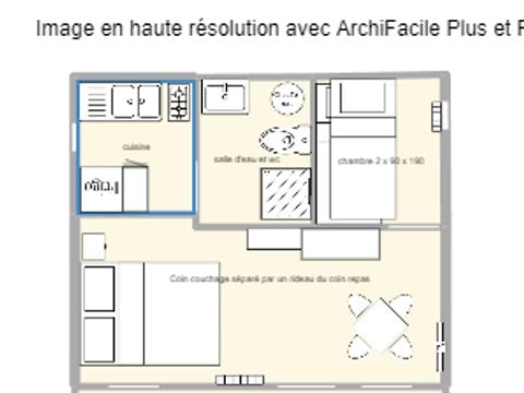 CHALET 4 people - CHALET 24 m² with sanitary facilities