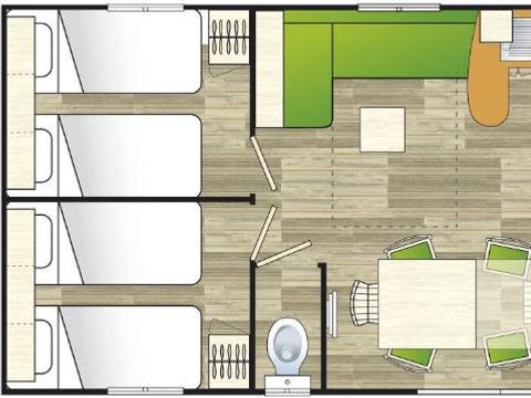 MOBILHOME 6 personnes - Super Cordelia Mobil-home 32m² - 3 chambres - 5/6 pers. - Télévision (sam./sam. Juillet et Août )