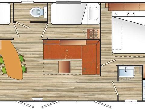 MOBILHOME 4 personnes - VISIO 30m² - 3 chambres - (sam./sam. Juillet et Août )