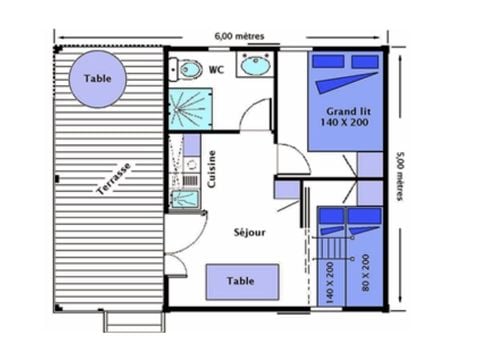 CHALET 5 people - Comfort 4/5 Pers 20m² + 10m².