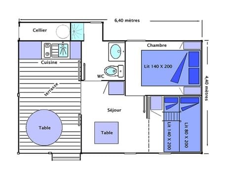 CHALET 5 people - Comfort 4/5 Pers Summer kitchen 18 m² + 10m².