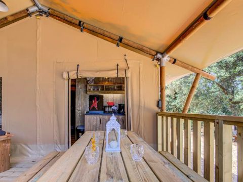 CANVAS AND WOOD TENT 4 people - Lodge 3 Rooms 4 People