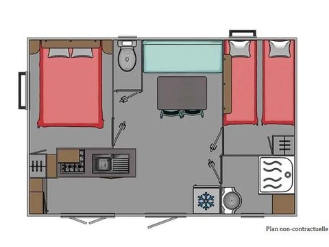 MOBILE HOME 4 people - 2-bedroom mobile home (35 to 38 m²)