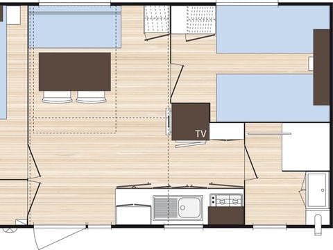 MOBILHOME 4 personnes - Mobil home Confort Compact - 2 chambres