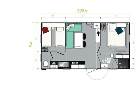 MOBILE HOME 6 people - 2 bedrooms Tarn-et-Garonne air-conditioned