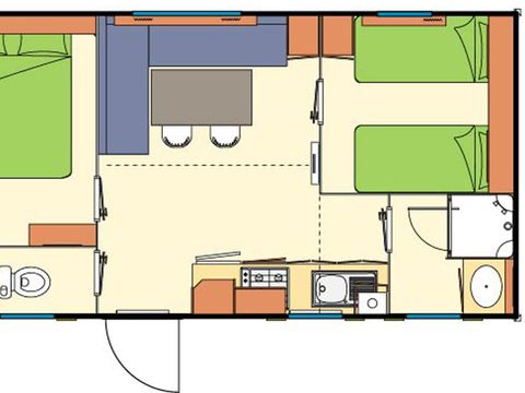 MOBILHOME 4 personnes - O'HARA - MYRTILLE