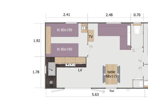 LODGE 5 people - Premium 2 bedrooms 30m²