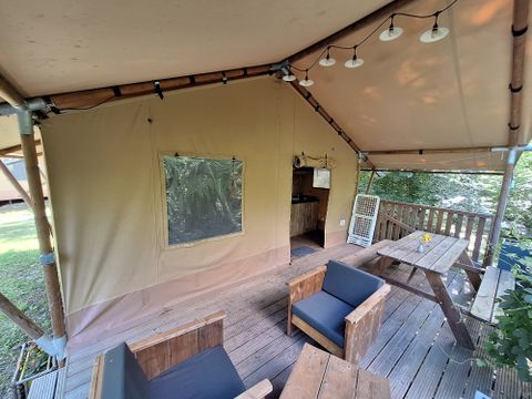 TENTE TOILE ET BOIS 4 personnes - Lodge WOODY