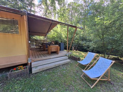 TENTE TOILE ET BOIS 4 personnes - Lodge Woody PMR ( accessible Handicapé)