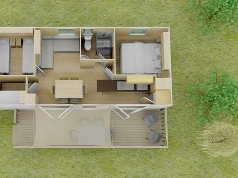 MOBILHOME 6 personnes - Mobil-home | Premium | 3 Ch. | 6 Pers. | Terrasse surélevée | Clim.