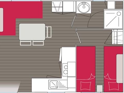 MOBILE HOME 4 people -  LOUISIANE 2 bedrooms (TV, dishwasher)