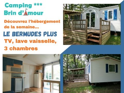 MOBILHOME 6 personnes - MOBIL HOME BERMUDES PLUS (3 chambres, TV, lave-vaisselle)