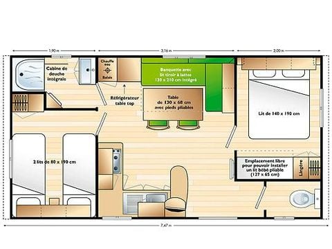 MOBILE HOME 4 people - 4/6 persons- 2 bedrooms