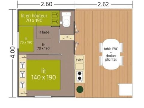 CANVAS BUNGALOW 5 people - Tit'Home: The perfect compromise between a tent and a mobile home