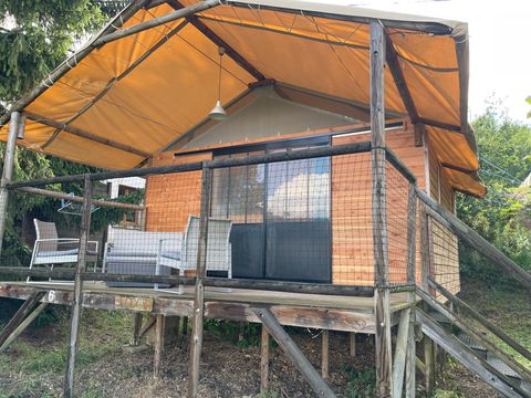 TENTE TOILE ET BOIS 4 personnes - Lodge équipée