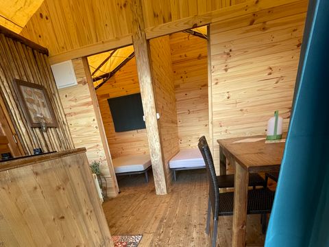 TENTE TOILE ET BOIS 4 personnes - Lodge équipée