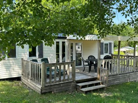 MOBILHOME 4 personnes - COTTAGE-GOLD : 1 Suite + 1 Chambre - Cheminée - TV   - Grand Réfrigérateur -