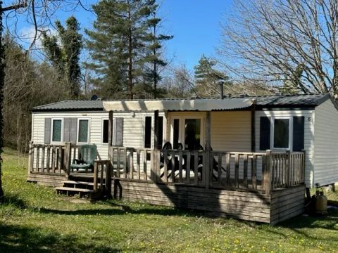 MOBILHOME 4 personnes - COTTAGE-GOLD : 1 Suite + 1 Chambre - Cheminée - TV   - Grand Réfrigérateur -