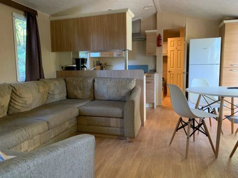 MOBILHOME 4 personnes - COTTAGE-GOLD : 1 Suite + 1 Chambre - Cheminée - TV   - Grand Réfrigérateur -