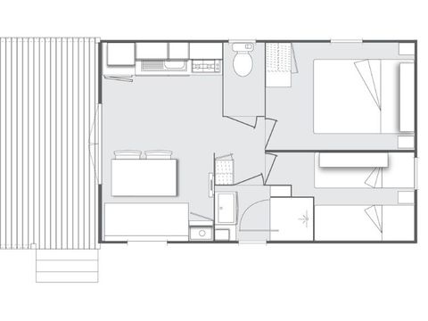 MOBILHOME 4 personnes - Cocoon 4 personnes 2 chambres 24m²