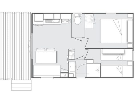 MOBILE HOME 4 people - Cocoon for 4 people 2 bedrooms 24m² (2 bedrooms)