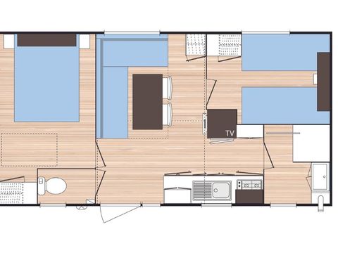 MOBILHOME 4 personnes - EVASION - TV