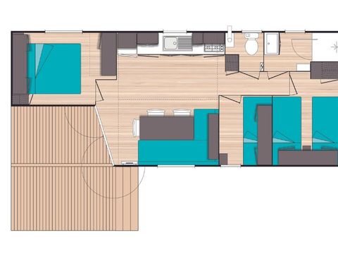 MOBILHOME 6 personnes - LOISIRS - TV