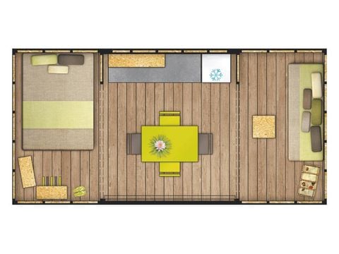 CANVAS BUNGALOW 4 people - MAORI CONFORT Without sanitary facilities