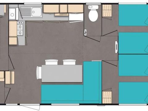 MOBILE HOME 6 people - Premium 3 hp