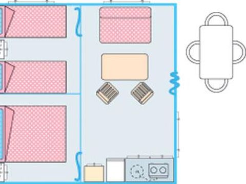 MOBILE HOME 6 people - Funflower Standard - without private facilities