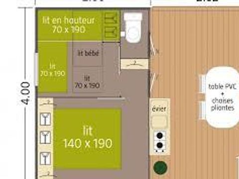 CHALET 5 personnes - LODGE (Sans salle de bain)