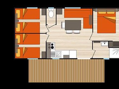 MOBILE HOME 6 people - MOBIL HOME GRAND CONFORT MERCREDI 3 BEDROOMS