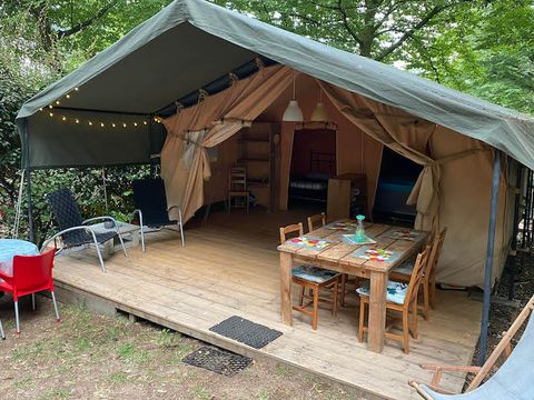 CANVAS AND WOOD TENT 6 people - Safaritent Next Le Verdoyer