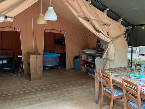 CANVAS AND WOOD TENT 6 people - Safaritent Next Le Verdoyer