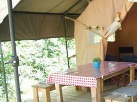 CANVAS AND WOOD TENT 6 people - Safaritent Next Le Verdoyer